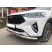 HAVAL F7X 2019-н.в. защита переднего бампера одинарная труба с подгибами d60 из нержавеющей стали